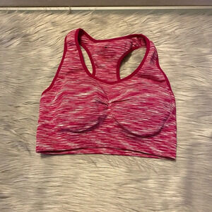 Pink & White Sports Bra